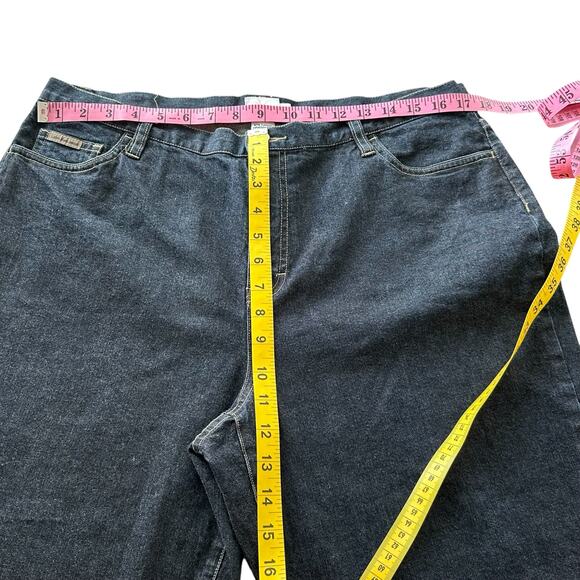 Calvin Klein Women Dark Blue High Rise Cropped 5 Pocket Design Jeans Size 16 - Picture 3 of 7